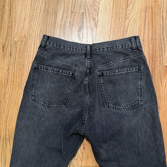 Zara Dark Gray Straight Leg High Rise Jeans Size 10 - Picture 5 of 6